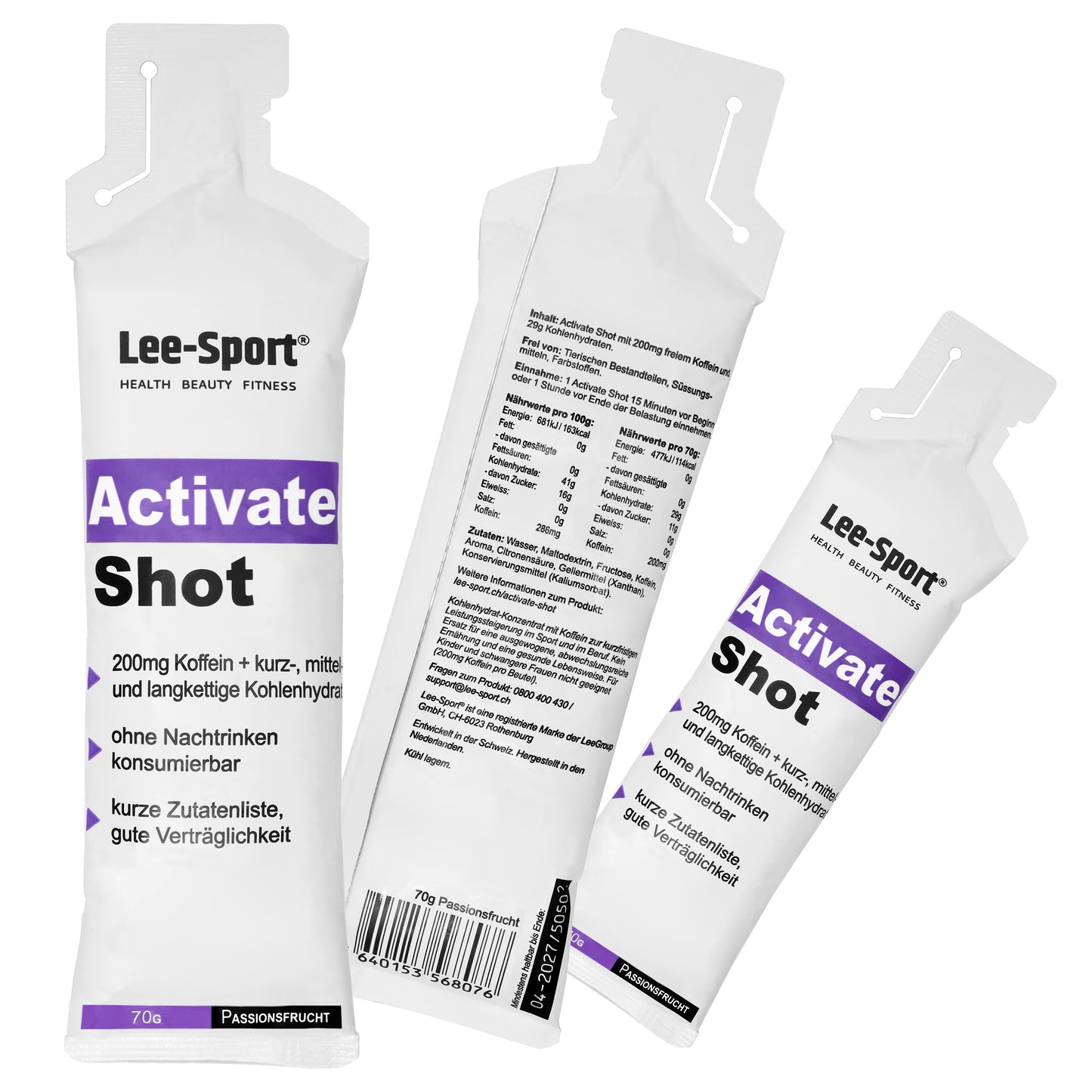 Activate Shot - Energy-Gel mit 200mg Koffein kaufen! | Lee-Sport®