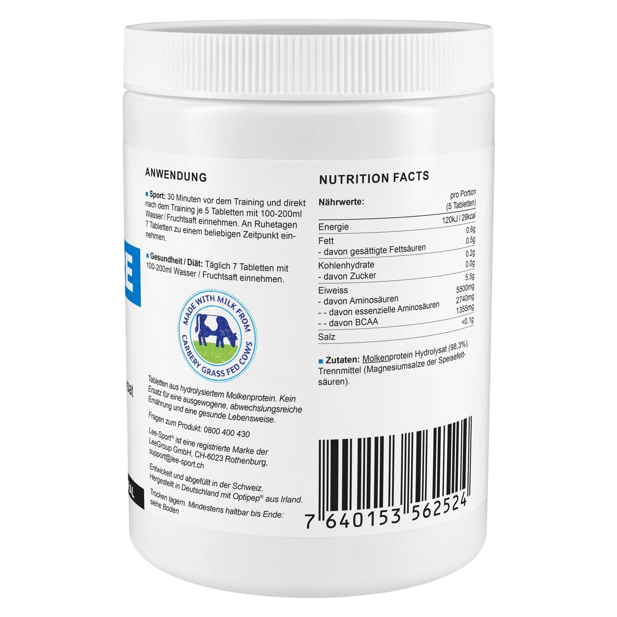 Aminosäure Tabletten, Nutrition Facts