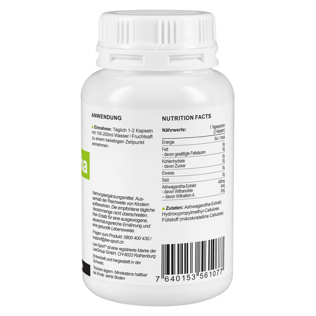 Ashwagandha Sensoril, Nutrition Facts