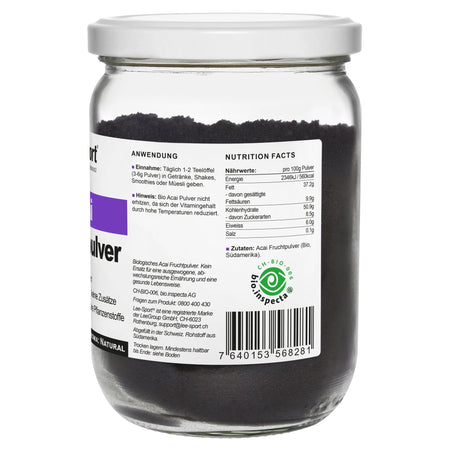 100% Acai Pulver, Nutrition Facts