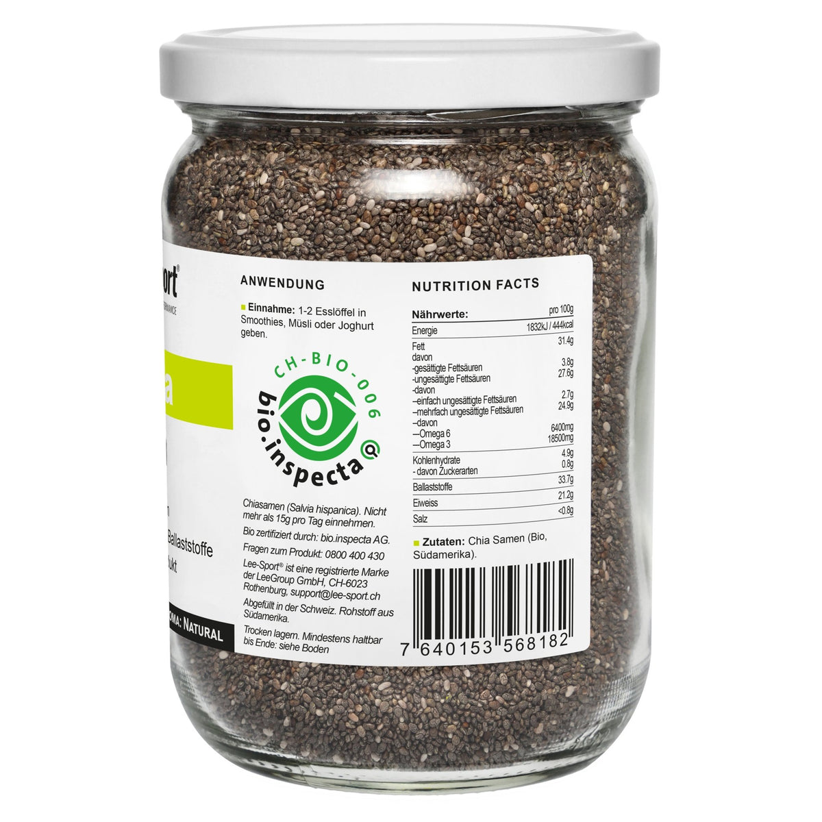 Bio Chia Samen, Nutrition Facts