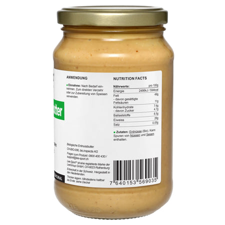 Bio Erdnussbutter Smooth, Nutrition Facts