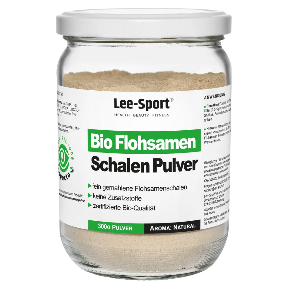 Bio Flohsamen Schalen Pulver