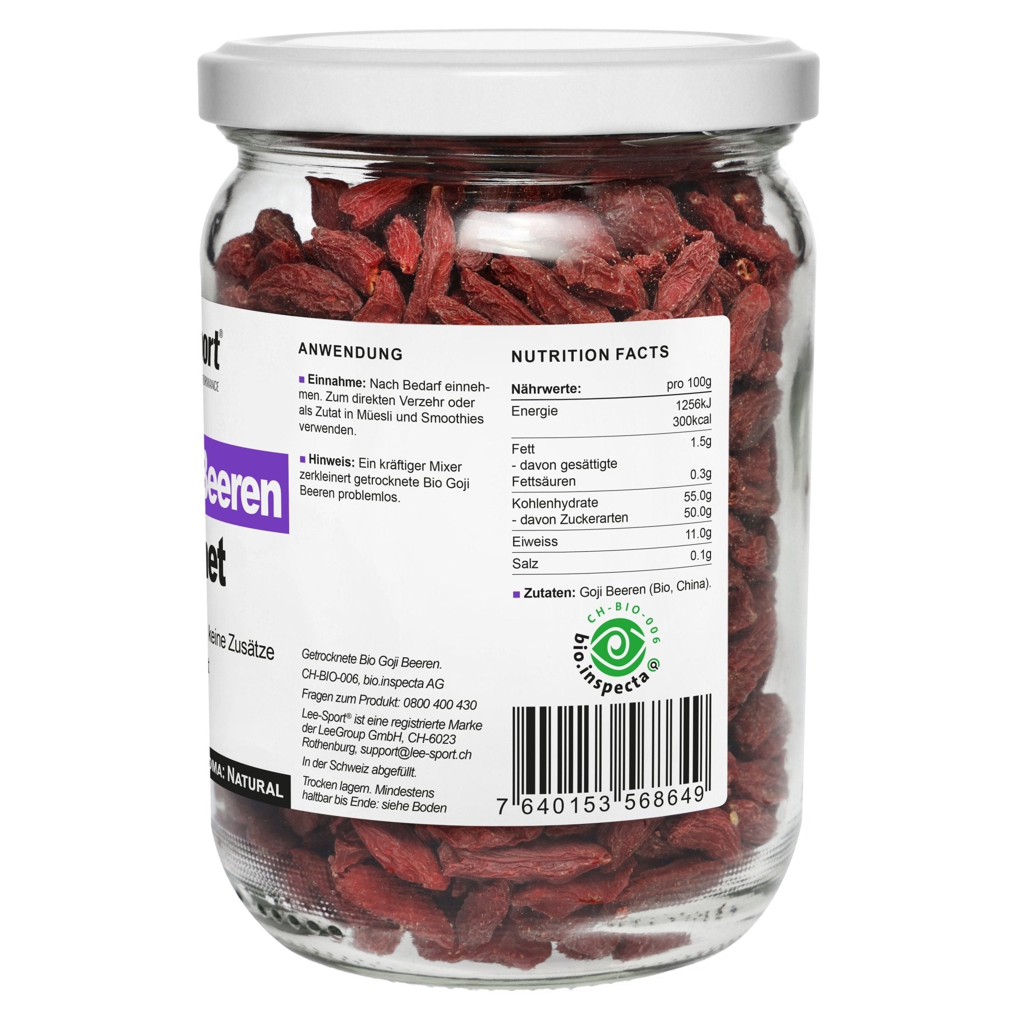 Bio Goji Beeren, Nutrition Facts