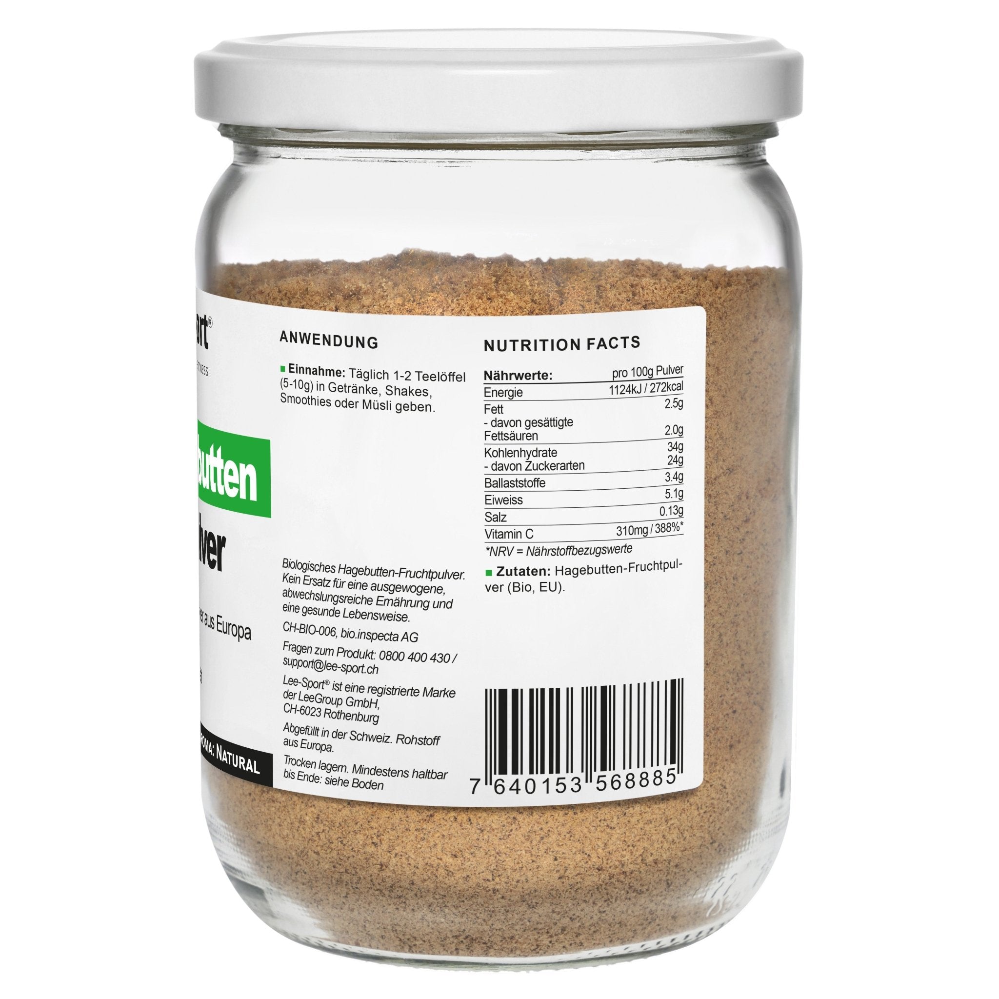 Bio Hagebutten Fruchtpulver, Nutrition Facts