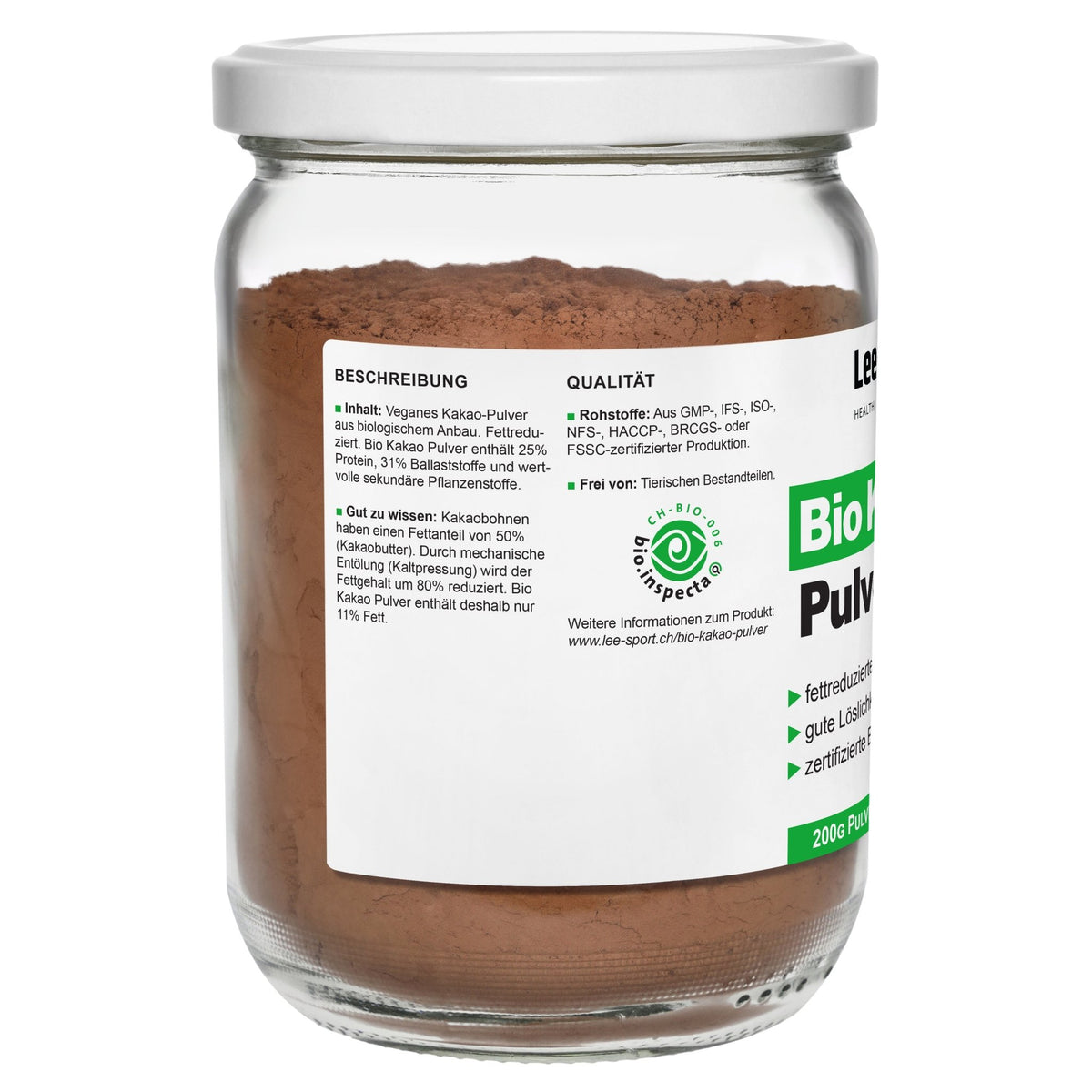 Bio Kakao Pulver, Beschreibung