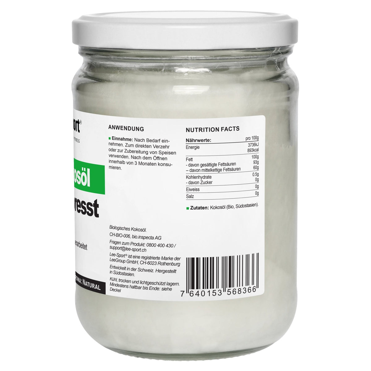 Bio Kokosöl Nutrition Facts