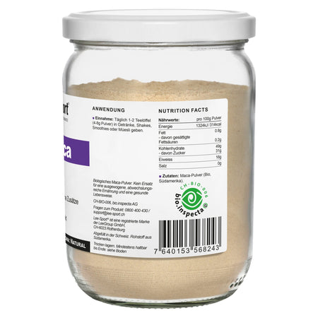 Bio Maca Pulver, Nutrition Facts