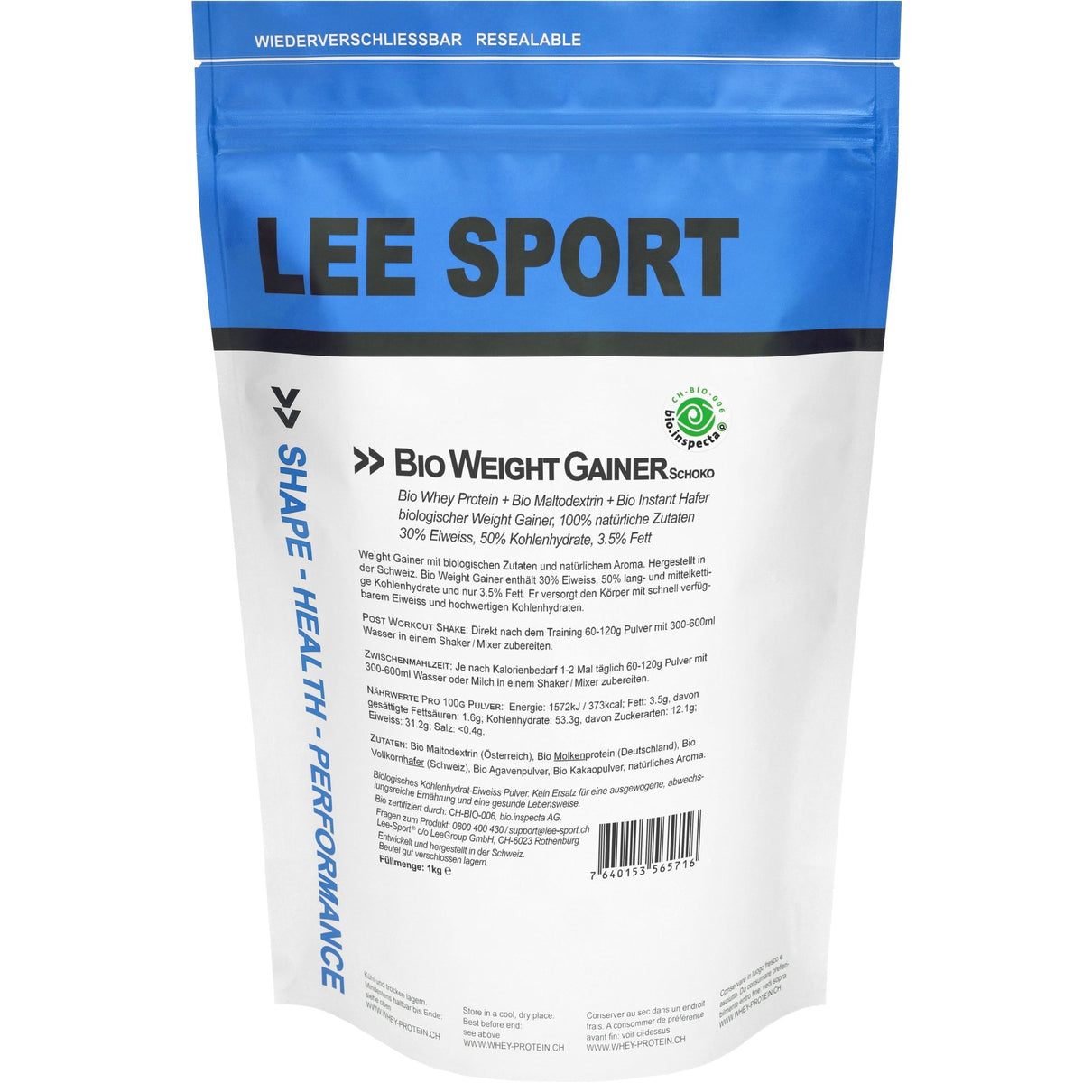 Bio Weight Gainer, Schoko