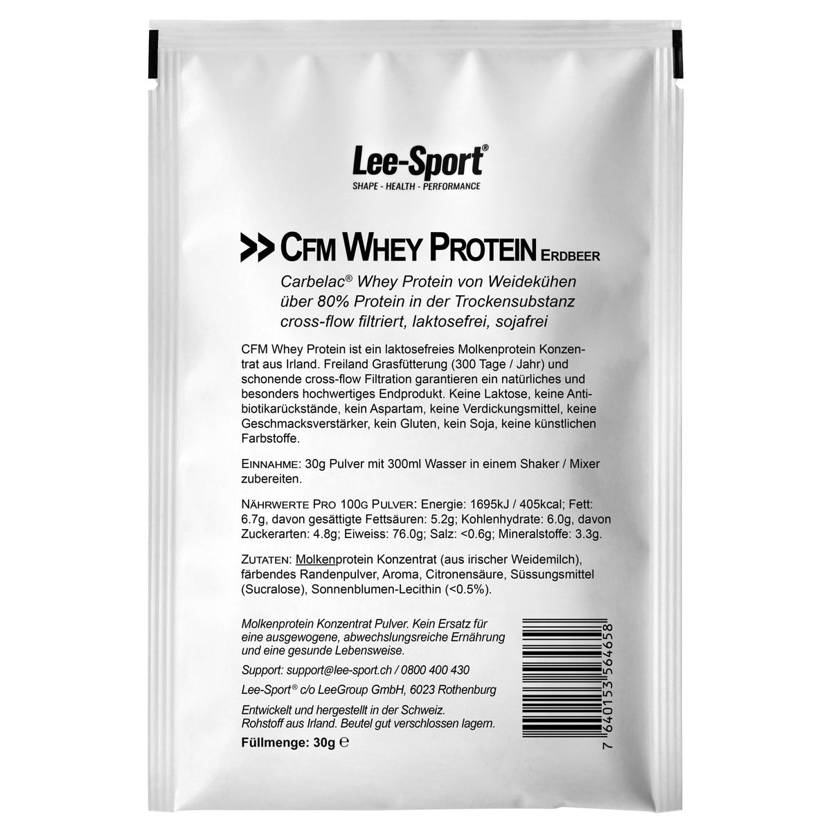 CFM Whey Protein Erdbeer Probe