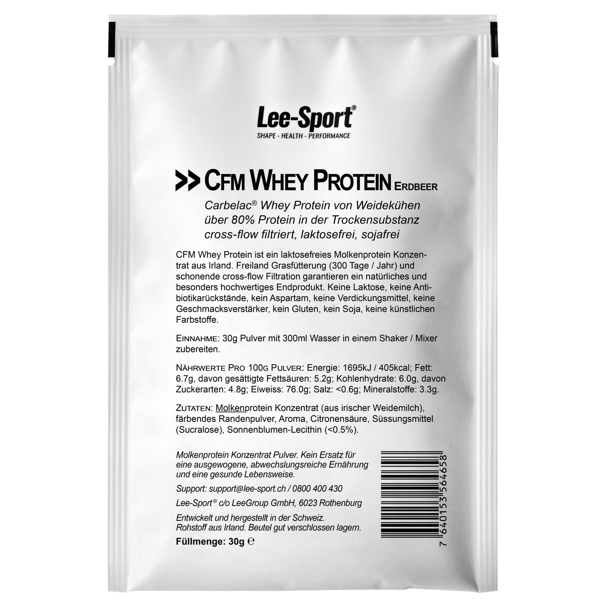 CFM Whey Protein Erdbeer Probe