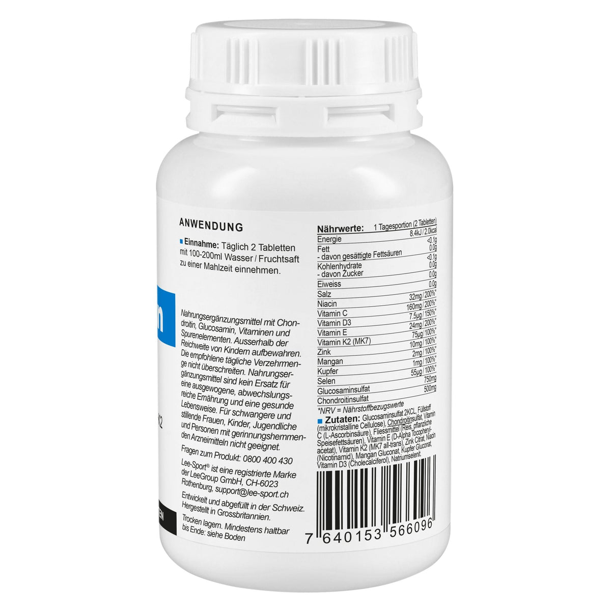 Chondroitin Vital Plus, Nutrition Facts