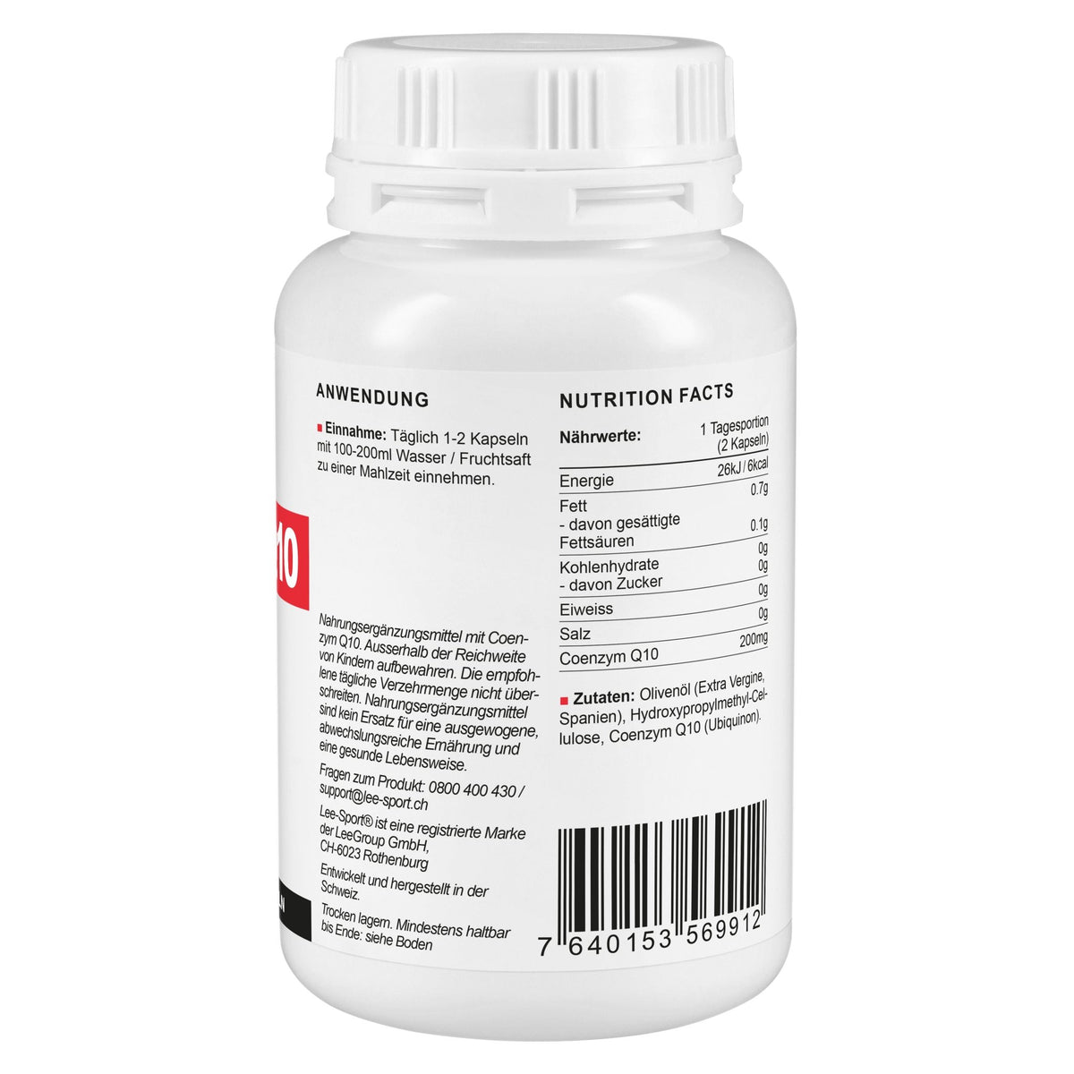 Coenzym Q10 Forte 100, Nutrition Facts