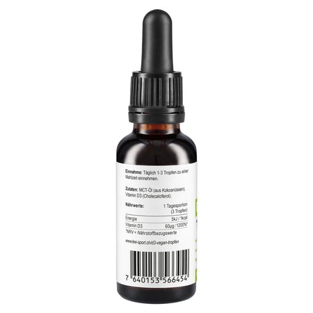 Vegan Vitamin D3 Tropfen, Nutrition Facts