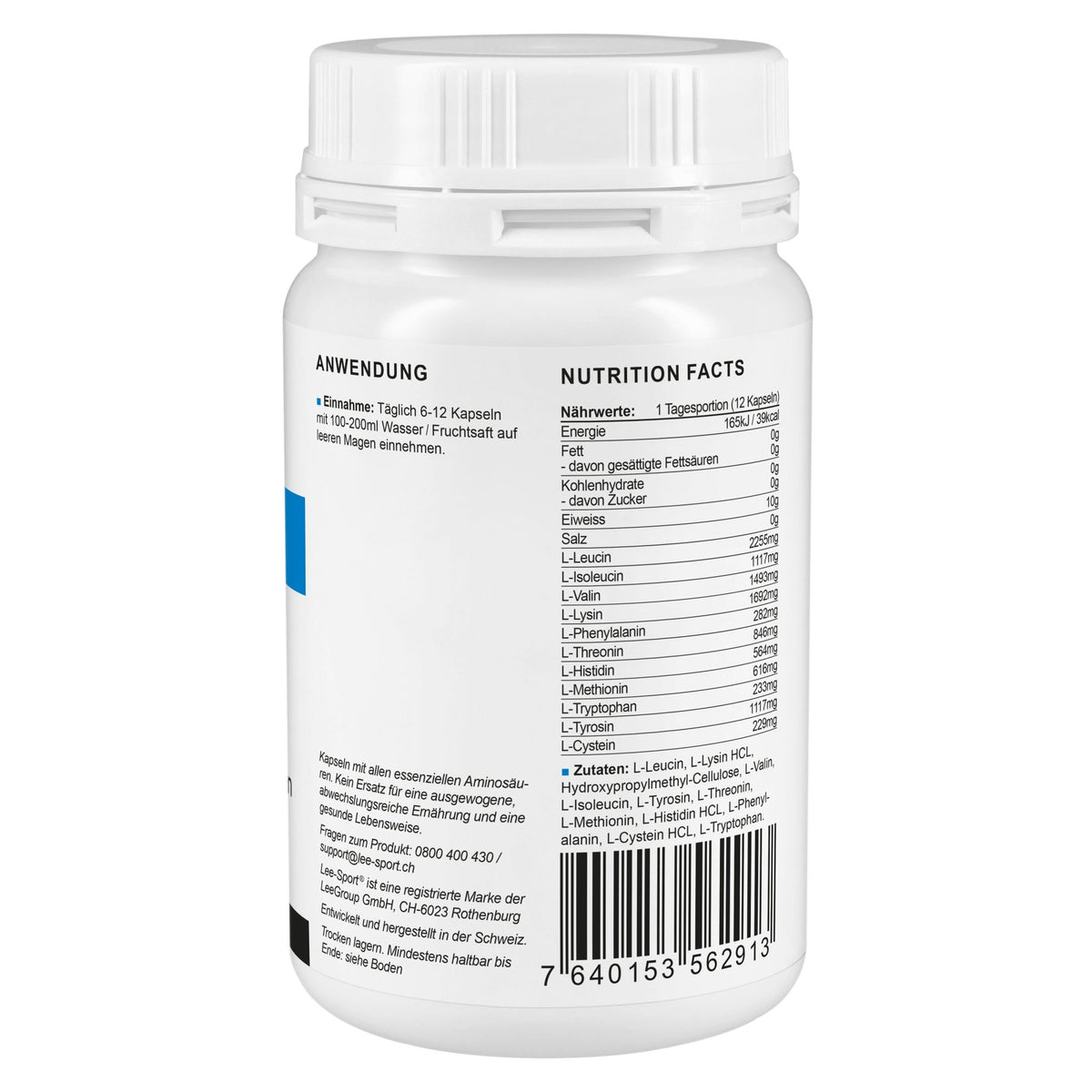 EAA 870 Kapseln 140 Stk., Nutrition Facts