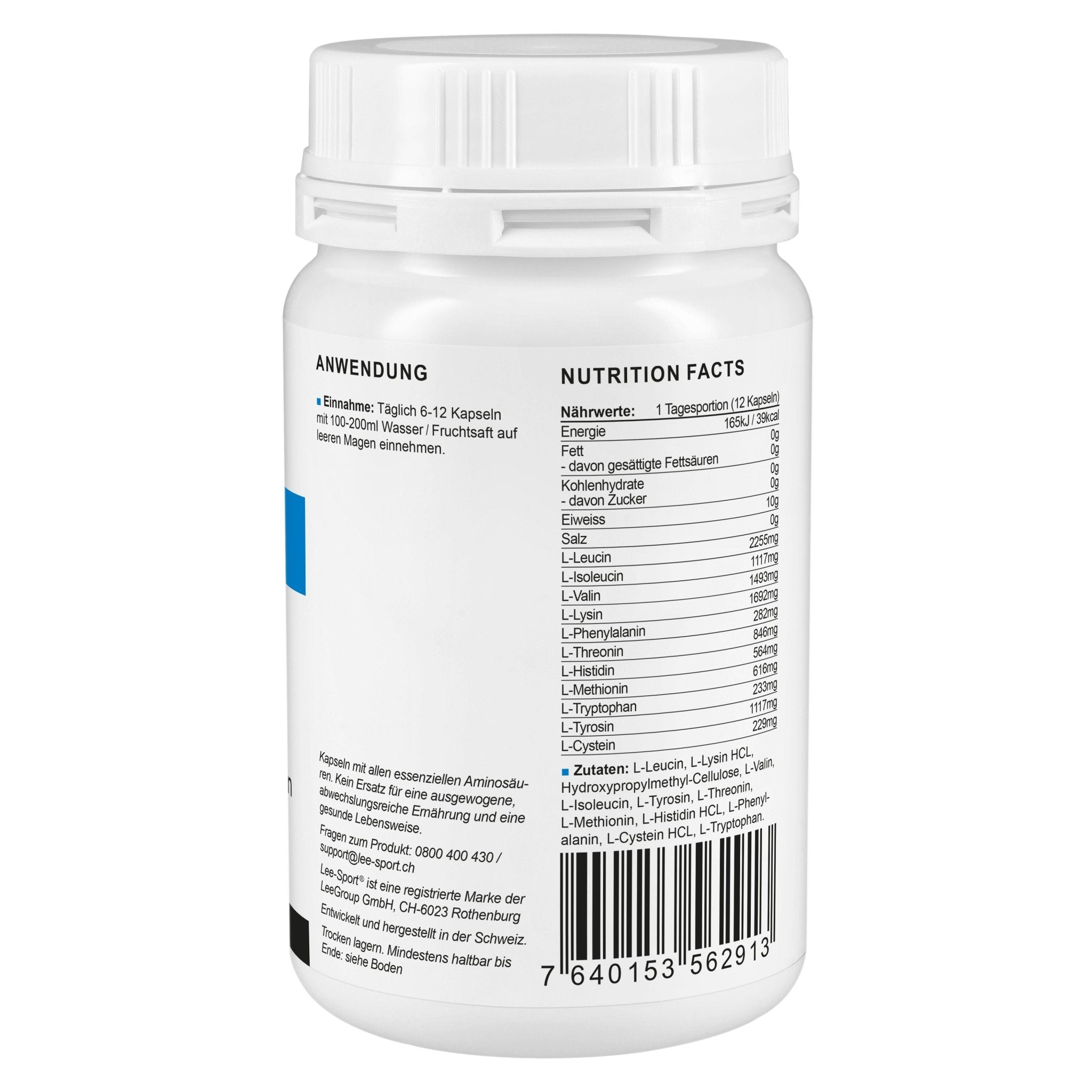 EAA 870 Kapseln 140 Stk., Nutrition Facts