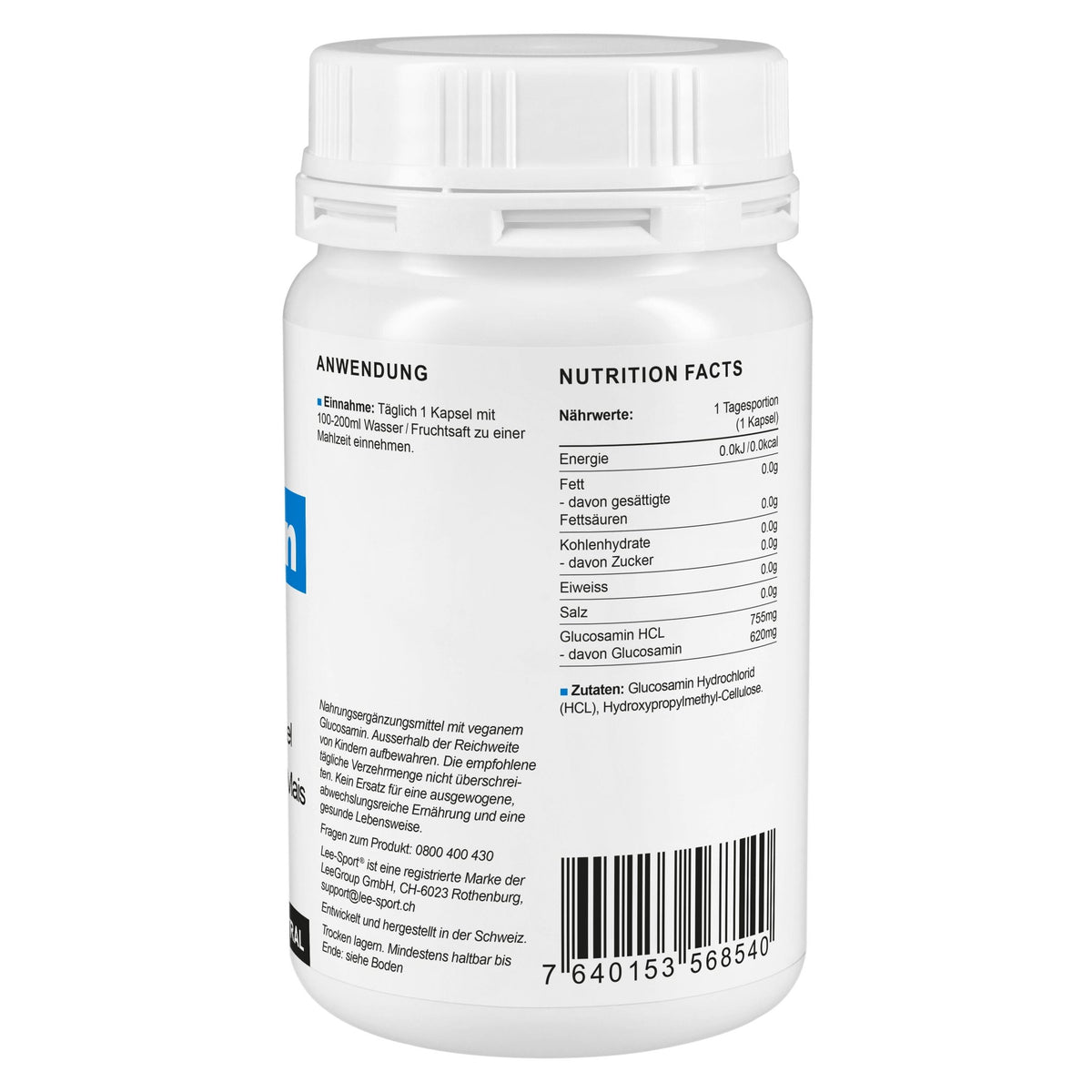 Glucosamin Kapseln, Nutrition Facts