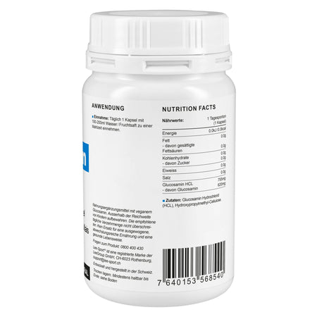 Glucosamin Kapseln, Nutrition Facts