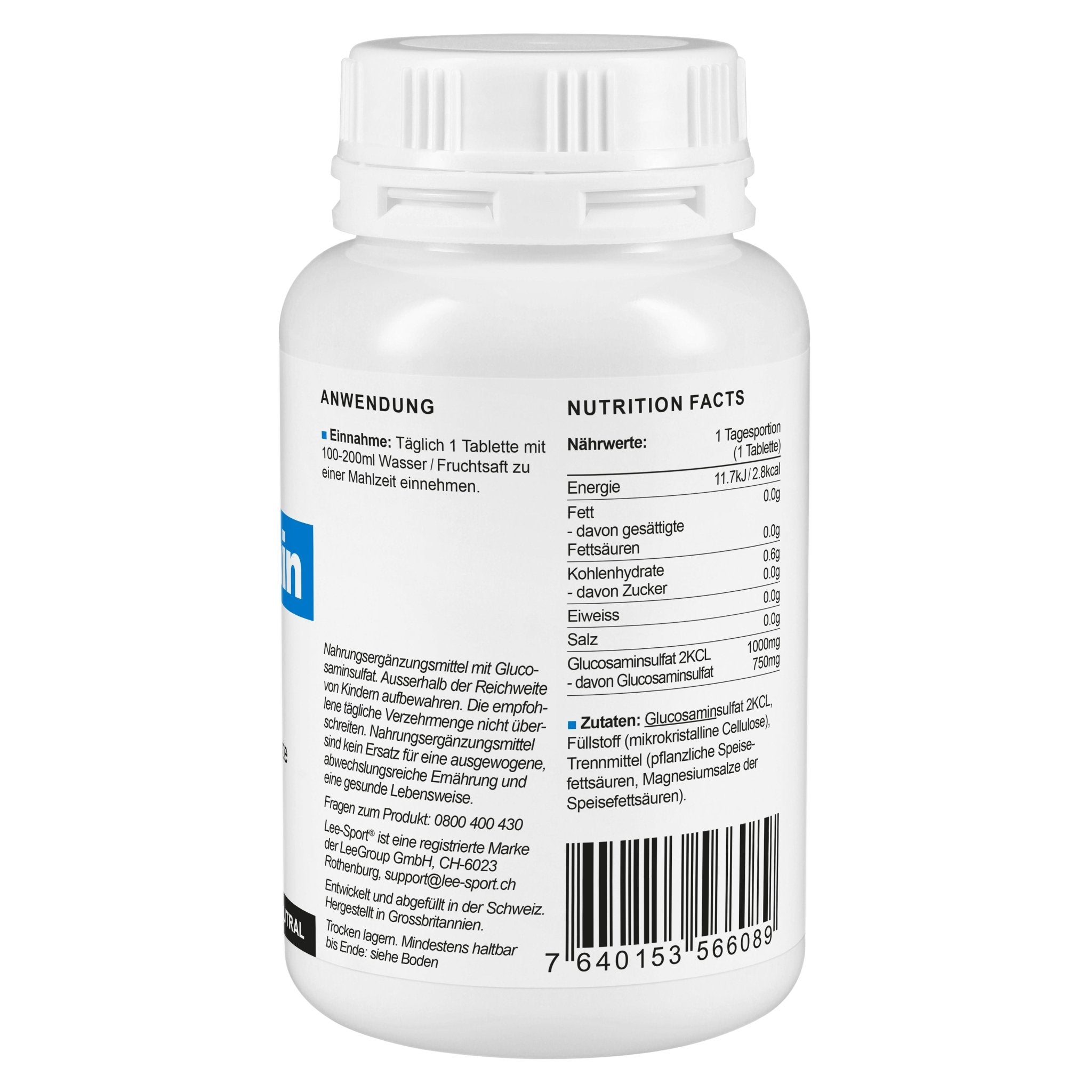 Glucosamin Tabletten, Nutrition Facts