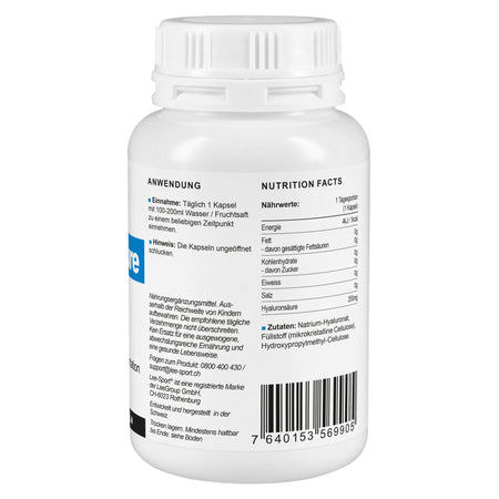 Hyaluronsäure Kapseln, Nutrition Facts