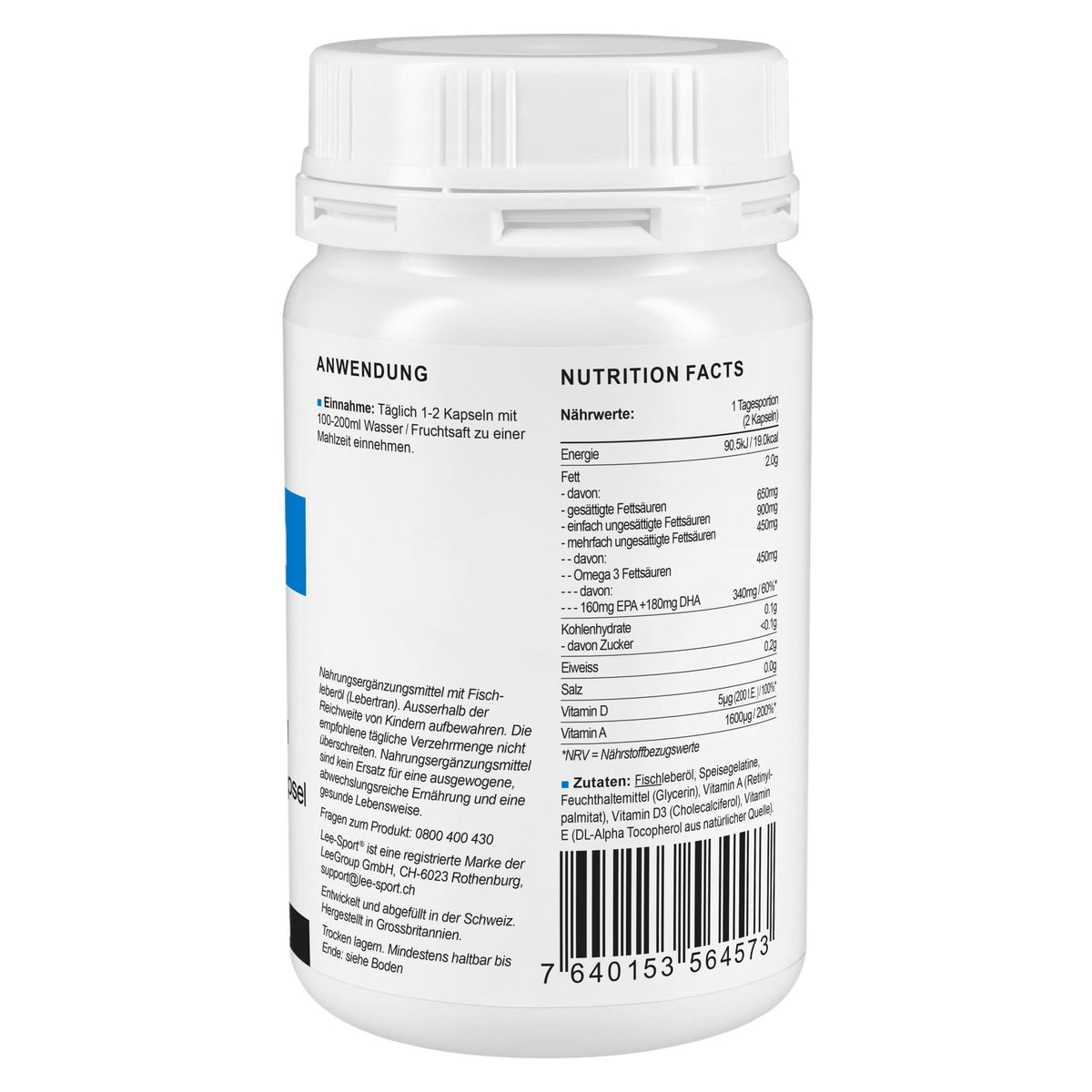 Lebertran Kapseln, Nutrition Facts