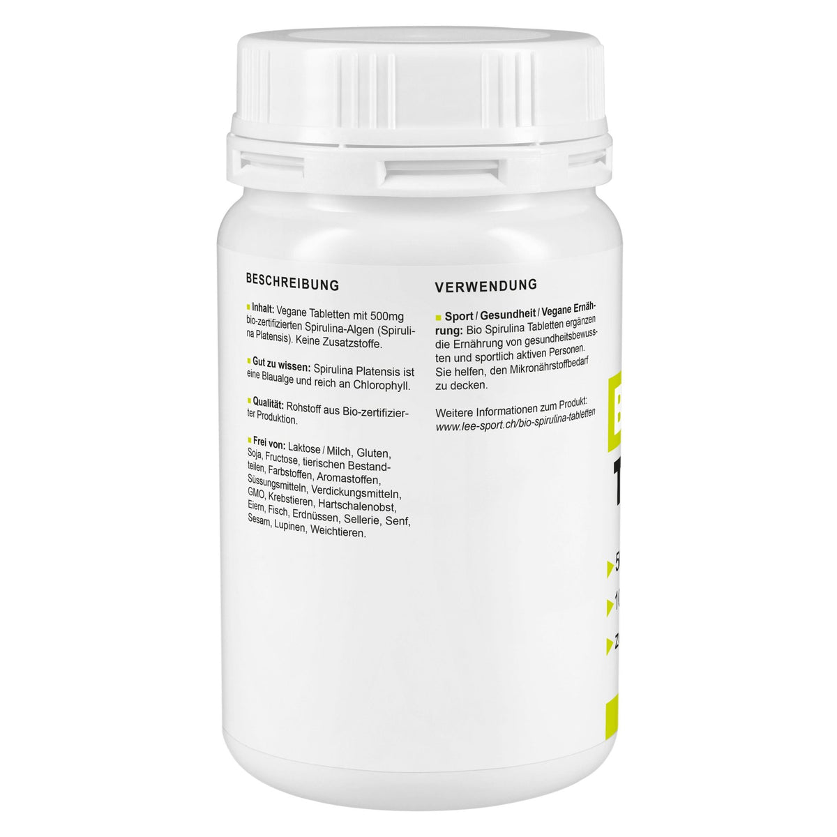 Bio Spirulina Tabletten, Beschreibung