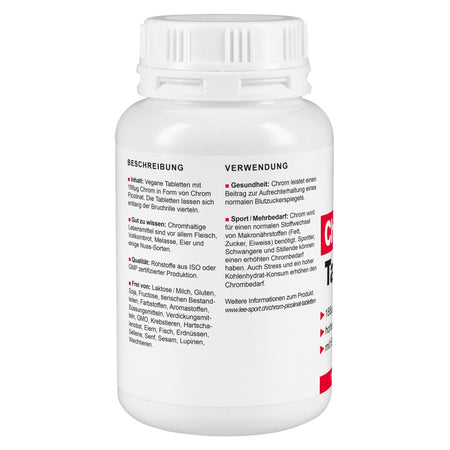 Chrom Picolinat Tabletten, Beschreibung