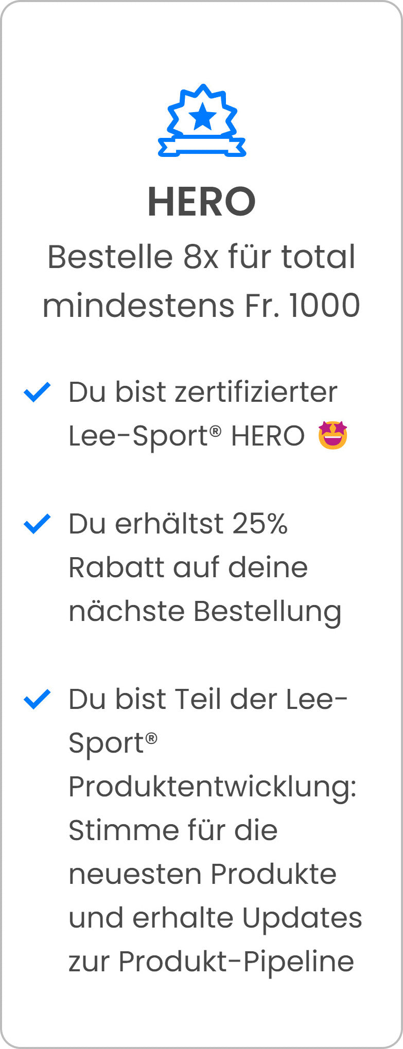 Lee-Sport Loyalty Programm Hero