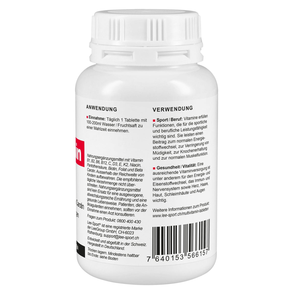 Multivitamin Tabletten, Beschreibung