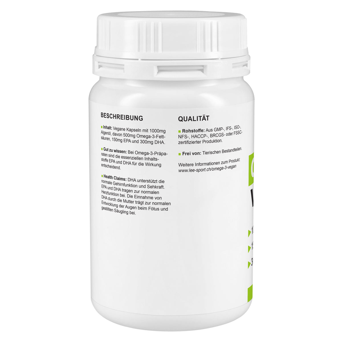 Omega 3 Vegan, Beschreibung