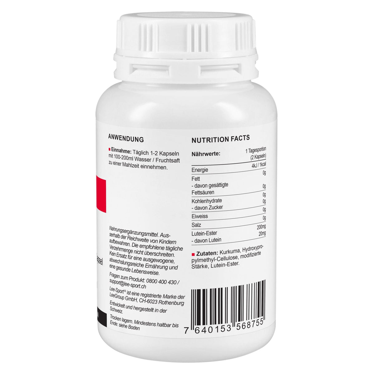 Lutein Kapseln, Nutrition Facts