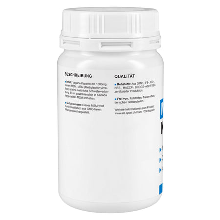 MSM 1000 Kapseln, Beschreibung