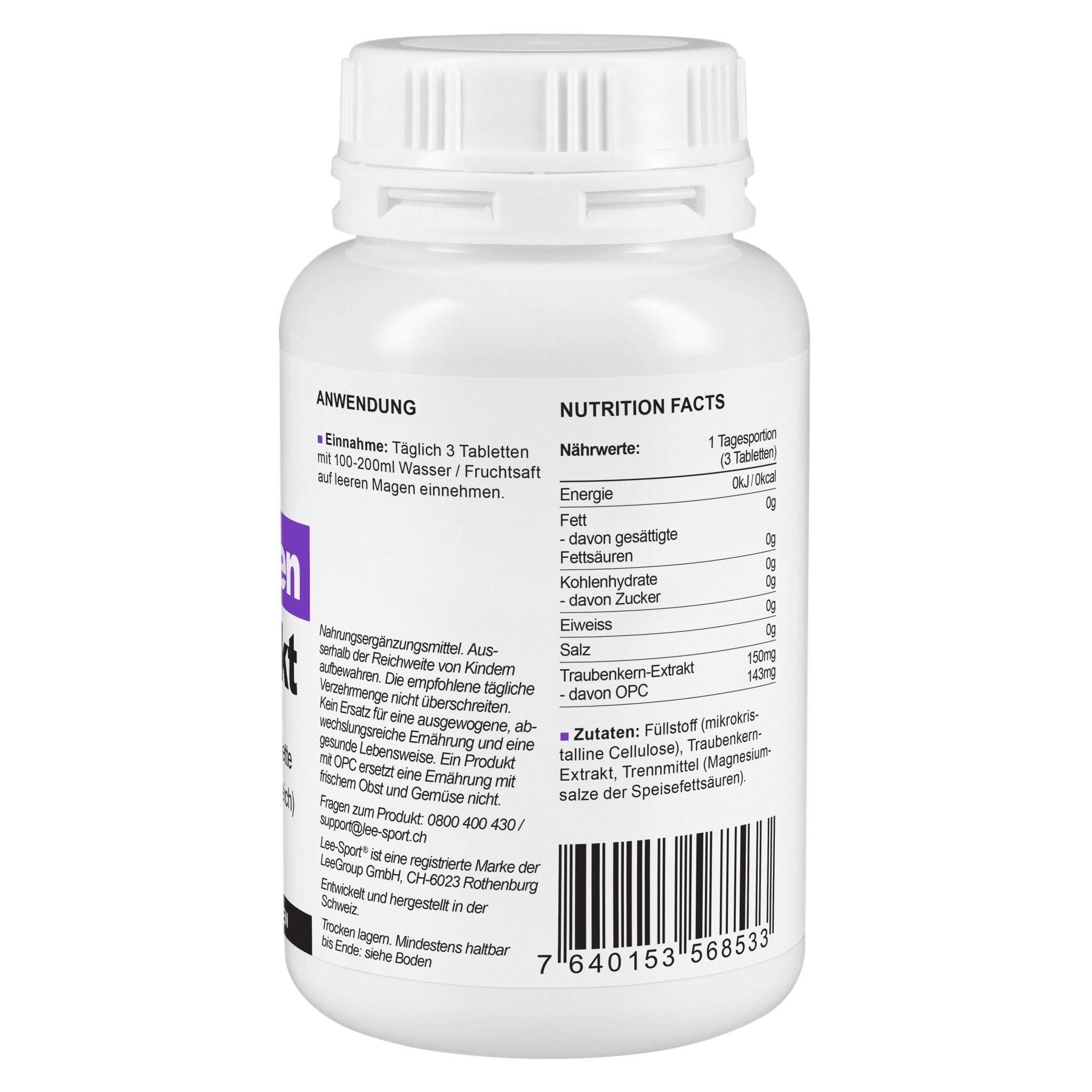 OPC Traubenkern Extrakt, Nutrition Facts
