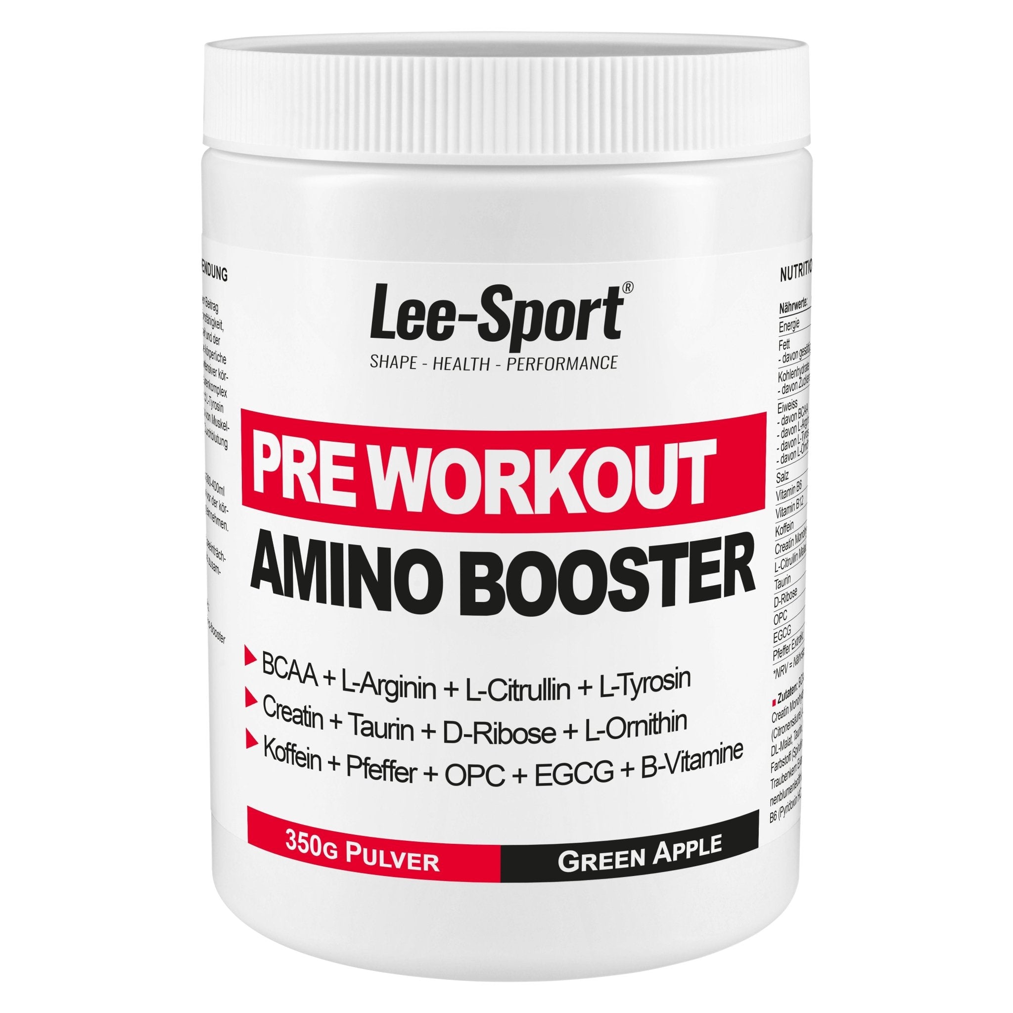 Pre Workout Amino Booster Green Apple