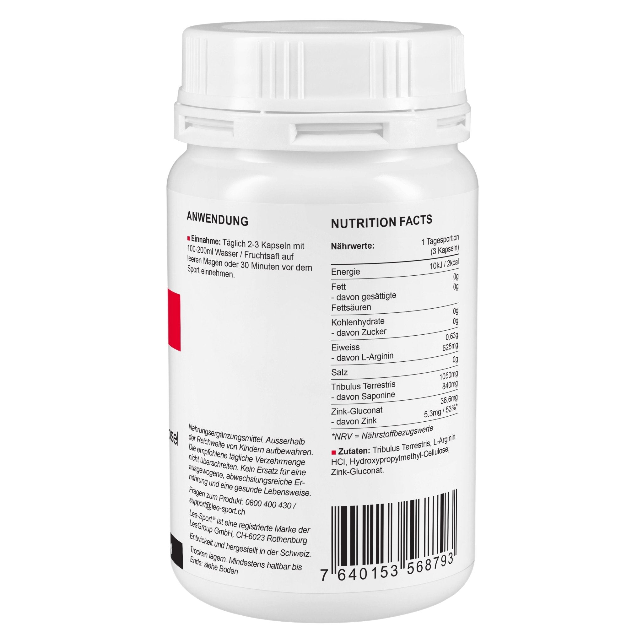 Tribulus L-Arginin, Nutrition Facts