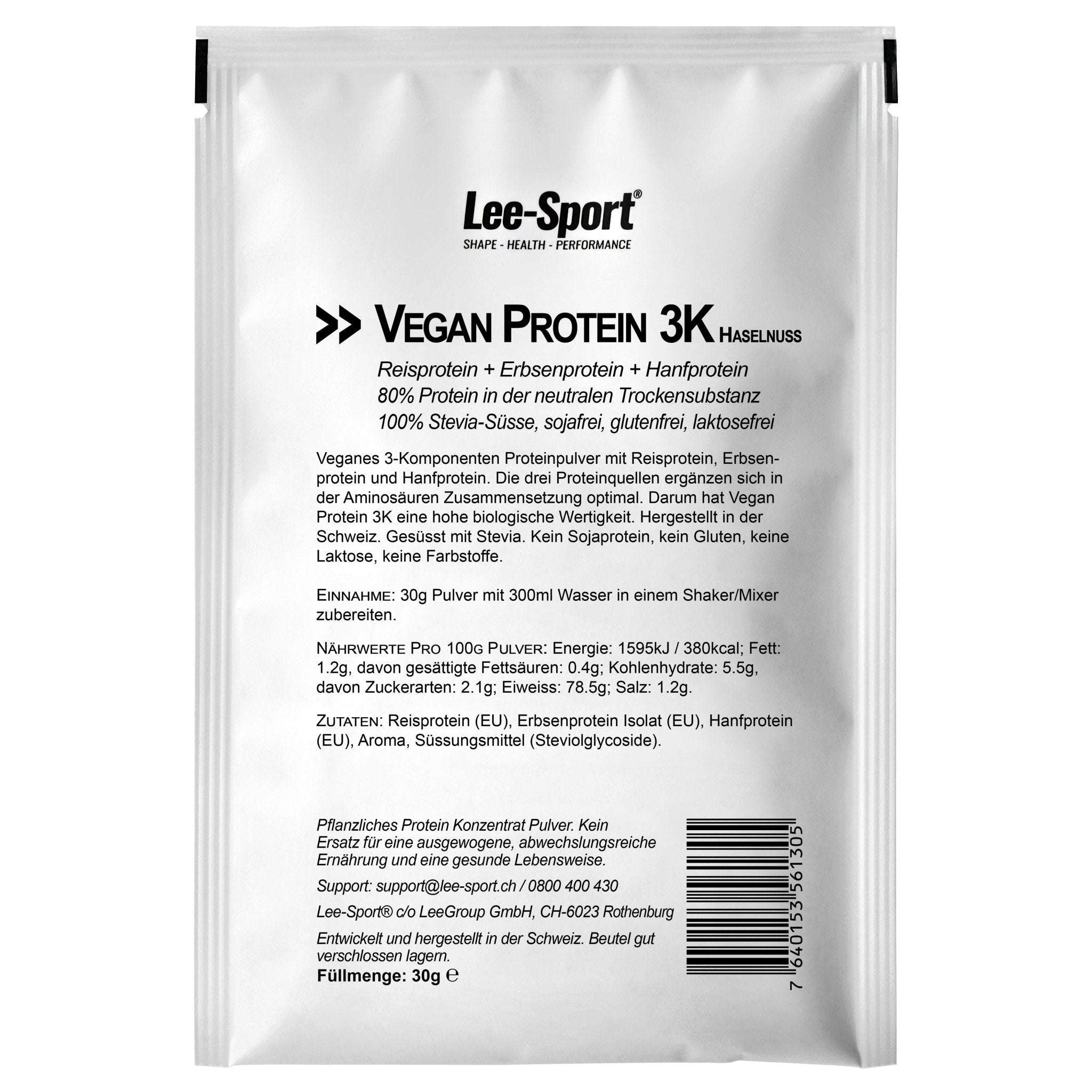 Vegan Protein 3K Haselnuss Probe