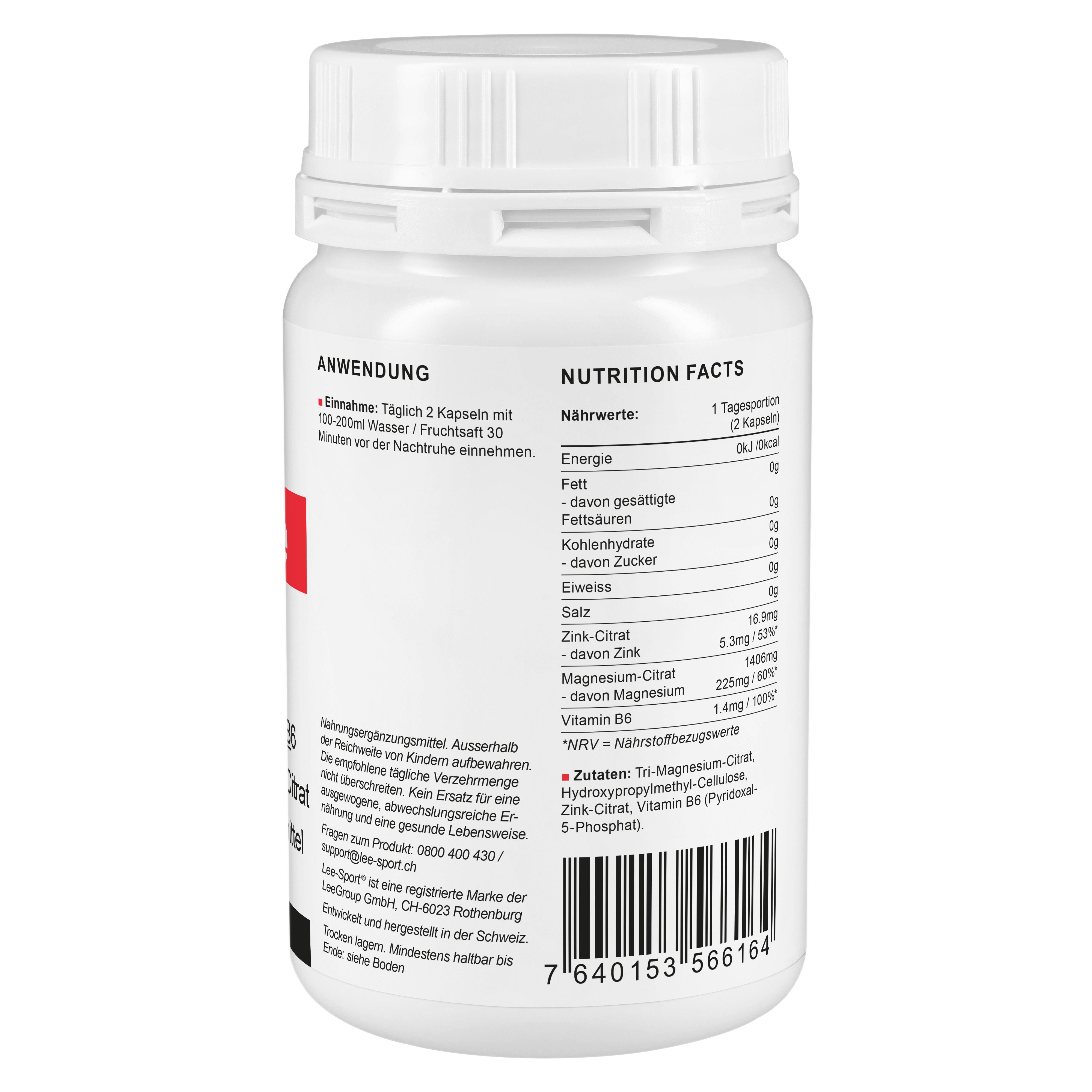 ZMA Forte Kapseln, Nutrition Facts